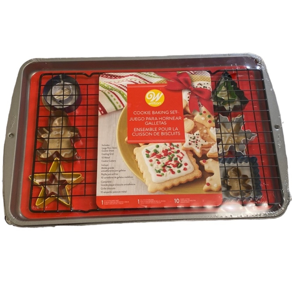 Cookie Baking Sheet with 10 Cookie Cutters